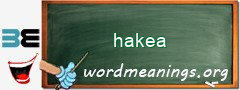 WordMeaning blackboard for hakea